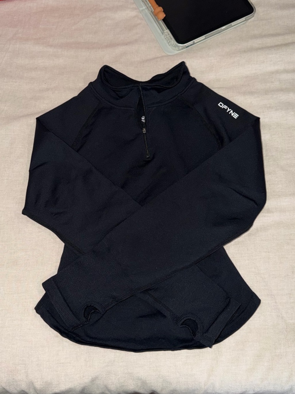 dfyne impact half zippy - midnight black